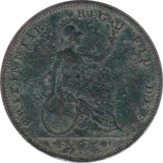 1847 FARTHING ( FINE ) - Farthing - Cambridgeshire Coins