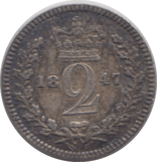 1847 MAUNDY TWO PENCE ( AUNC ) - Maundy Coins - Cambridgeshire Coins