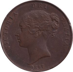 1847 PENNY ( EF ) - Penny - Cambridgeshire Coins