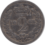 1848 MAUNDY TWOPENCE ( GVF ) - Maundy Coins - Cambridgeshire Coins