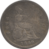 1849 FOURPENCE ( FAIR ) 1 - Fourpence - Cambridgeshire Coins