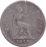 1849 FOURPENCE ( FAIR ) - Fourpence - Cambridgeshire Coins