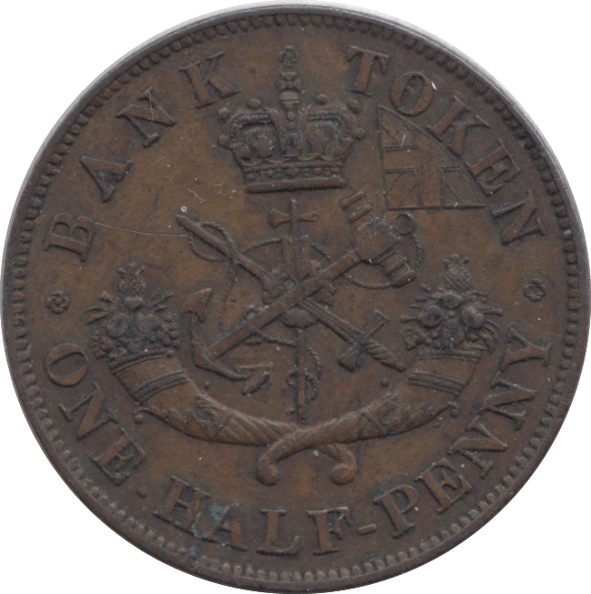 1850 HALFPENNY TOKEN BANK OF UPPER CANADA - Token - Cambridgeshire Coins