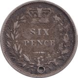 1851 SIXPENCE ( NF ) HOLED - Sixpence - Cambridgeshire Coins