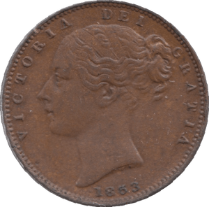 1853 FARTHING ( AUNC ) - Farthing - Cambridgeshire Coins