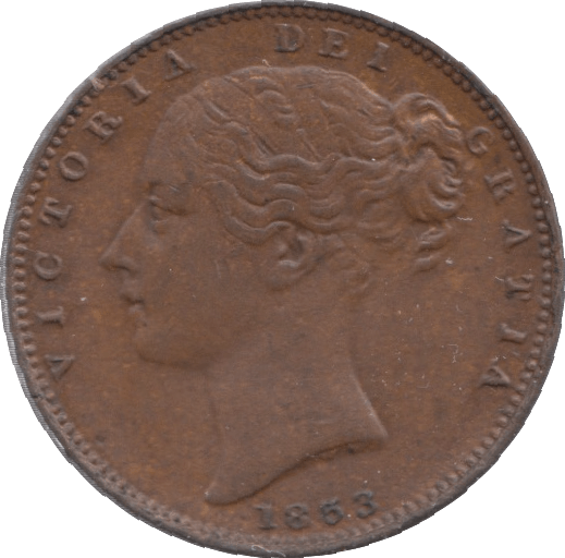 1853 FARTHING ( AUNC ) - Farthing - Cambridgeshire Coins