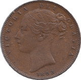 1853 FARTHING ( AUNC ) - Farthing - Cambridgeshire Coins