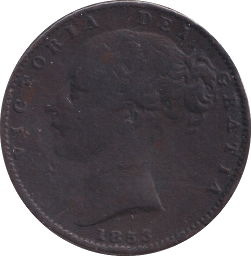 1853 FARTHING ( VF ) - Farthing - Cambridgeshire Coins