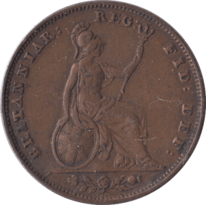 1853 FARTHING ( VF ) - Farthing - Cambridgeshire Coins