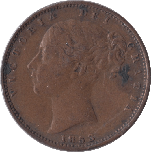 1853 FARTHING ( VF ) - Farthing - Cambridgeshire Coins