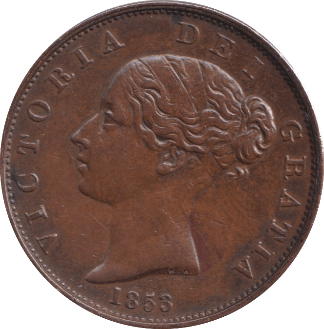 1853 HALFPENNY ( EF ) - Halfpenny - Cambridgeshire Coins
