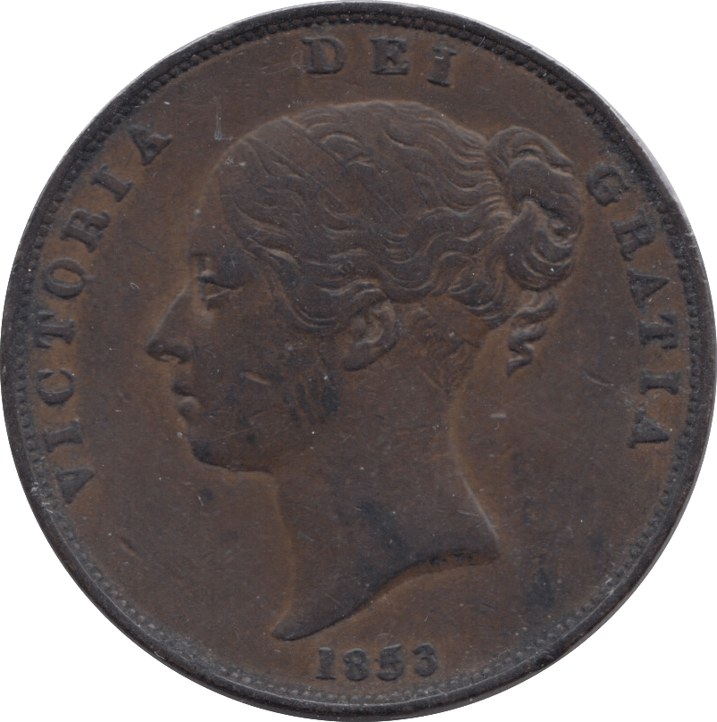 1853 PENNY ( EF ) 10 - Penny - Cambridgeshire Coins