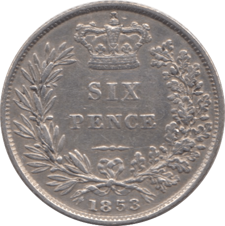 1853 SIXPENCE ( EF ) - Sixpence - Cambridgeshire Coins