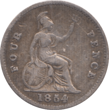 1854 FOURPENCE ( FINE ) - Fourpence - Cambridgeshire Coins