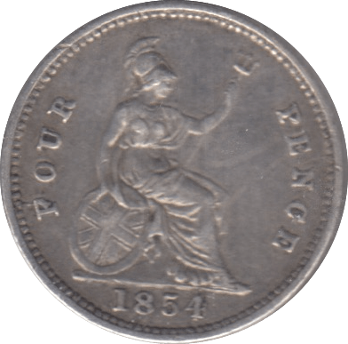 1854 FOURPENCE ( GF ) 7 - Fourpence - Cambridgeshire Coins