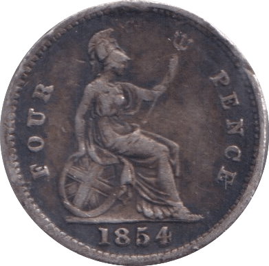 1854 FOURPENCE ( NF ) - Fourpence - Cambridgeshire Coins