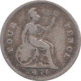 1854 FOURPENCE ( NF ) - Fourpence - Cambridgeshire Coins