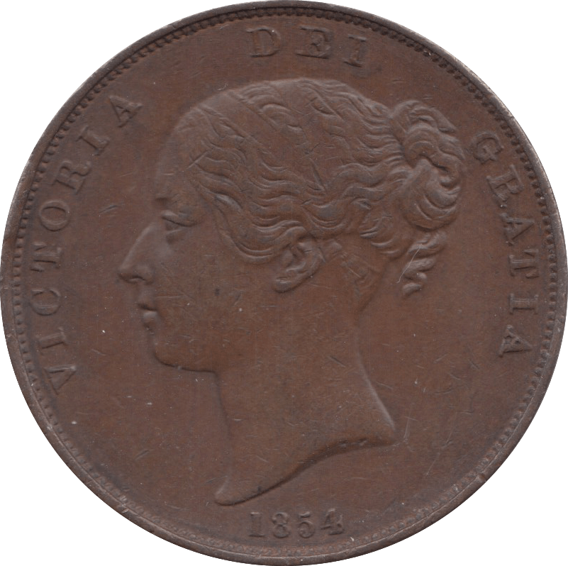 1854 PENNY ( EF ) 8 - Penny - Cambridgeshire Coins