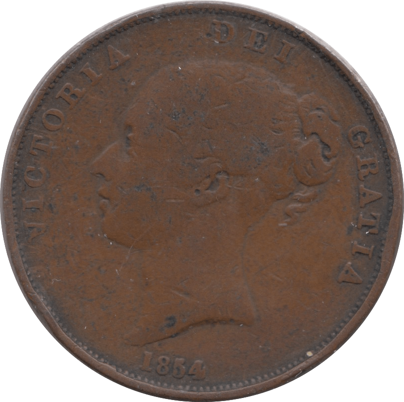 1854 PENNY ( FINE ) 4 - Penny - Cambridgeshire Coins