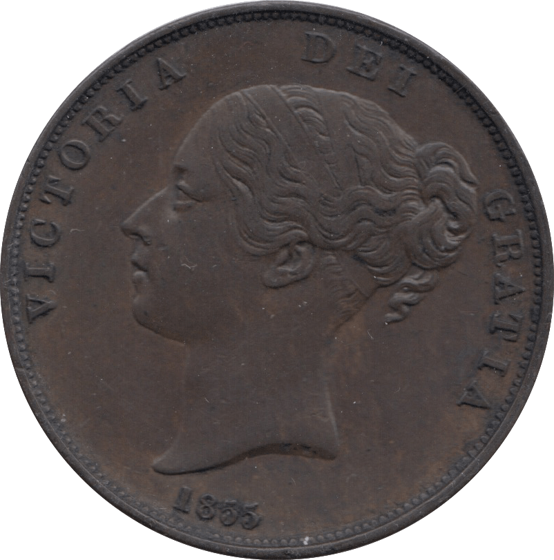 1855 PENNY ( EF ) 1 - Penny - Cambridgeshire Coins