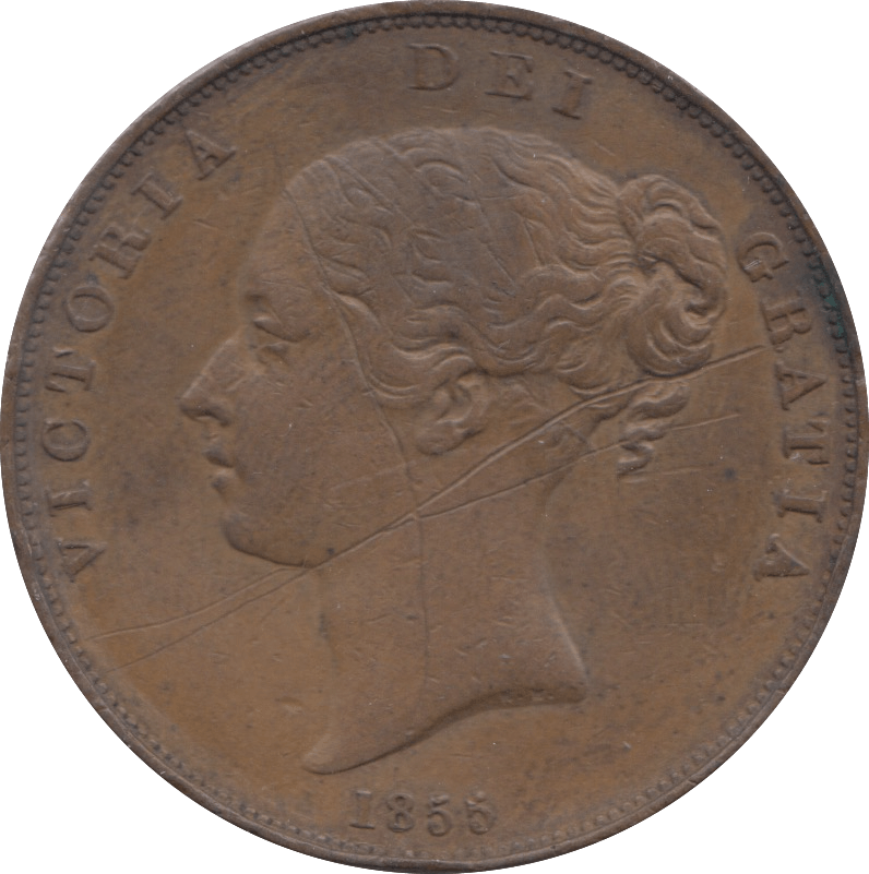 1855 PENNY ( GVF ) - Penny - Cambridgeshire Coins