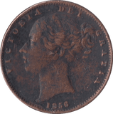 1856 FARTHING ( FINE ) - Farthing - Cambridgeshire Coins