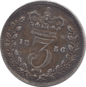 1856 MAUNDY THREEPENCE ( GVF ) 24 - Maundy Coins - Cambridgeshire Coins