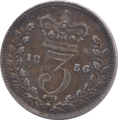 1856 MAUNDY THREEPENCE ( GVF ) 24 - Maundy Coins - Cambridgeshire Coins