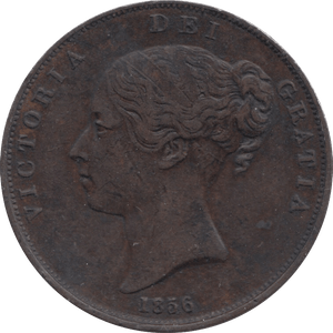 1856 PENNY ( GVF ) 1 - Penny - Cambridgeshire Coins