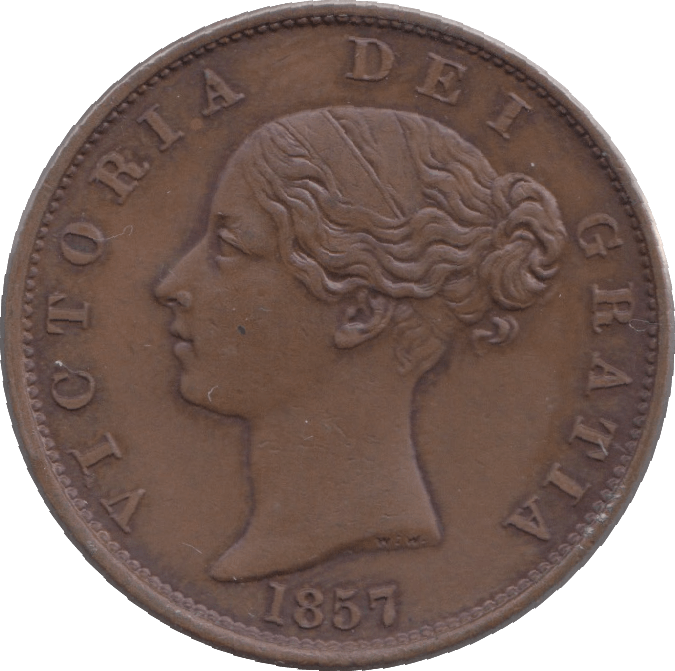 1857 HALFPENNY ( AUNC ) 2 - Halfpenny - Cambridgeshire Coins