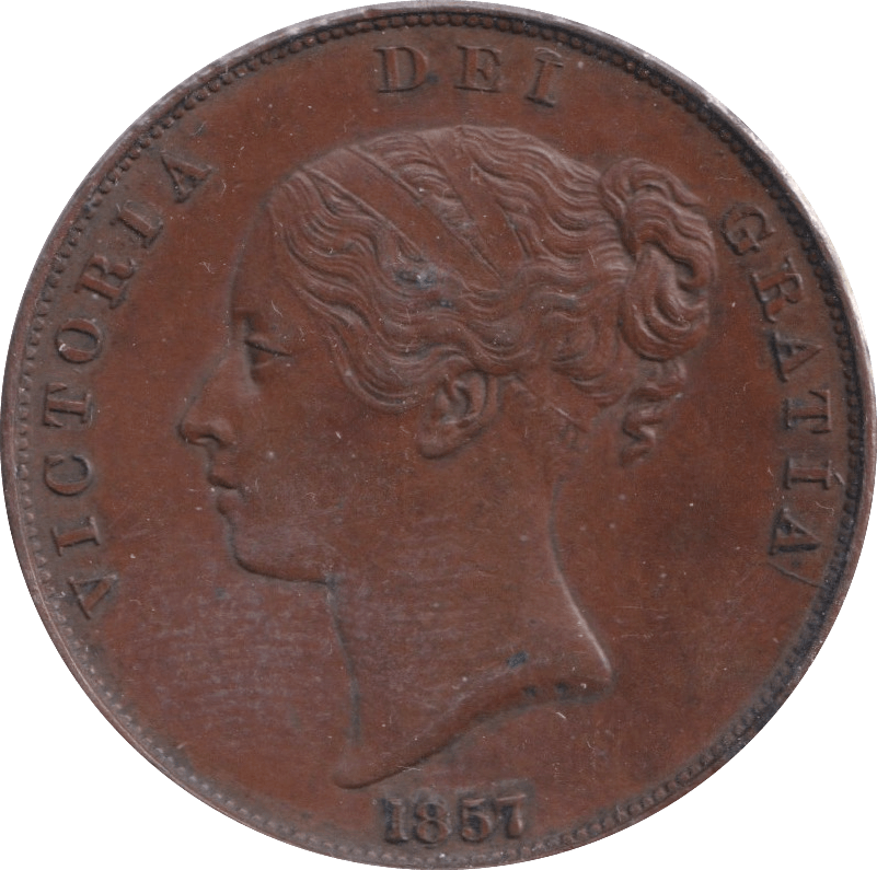 1857 PENNY ( AUNC ) - Penny - Cambridgeshire Coins