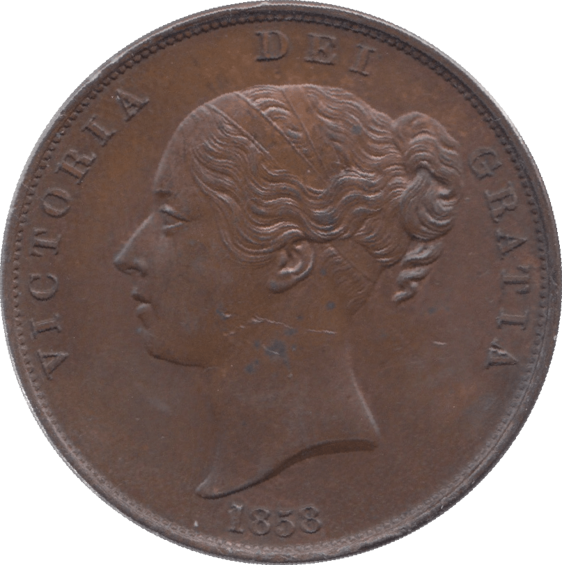 1858 PENNY ( AUNC ) 2 - Penny - Cambridgeshire Coins