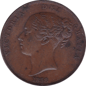 1858 PENNY ( AUNC ) - Penny - Cambridgeshire Coins