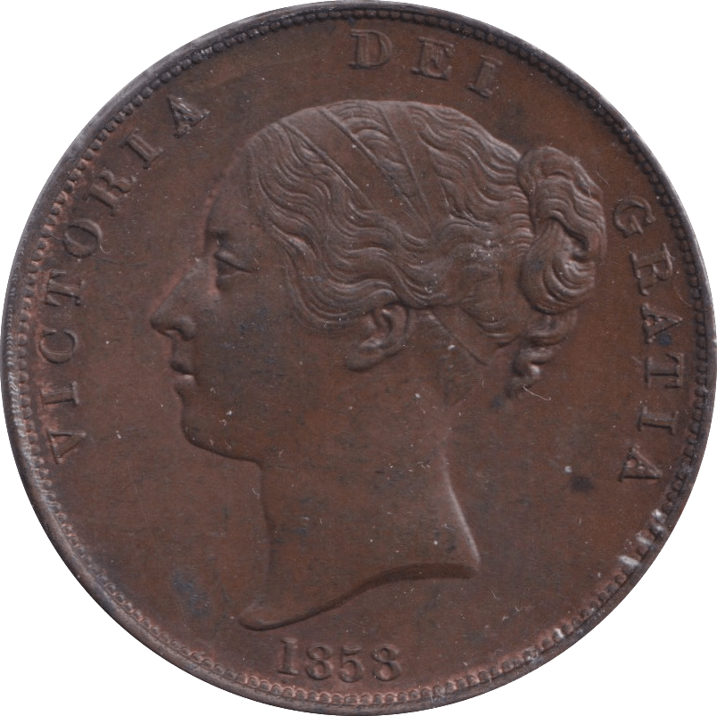 1858 PENNY ( AUNC ) - Penny - Cambridgeshire Coins