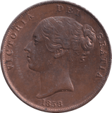 1858 PENNY ( AUNC ) - Penny - Cambridgeshire Coins