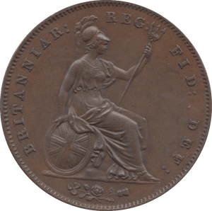 1858 PENNY ( EF ) 2 - Penny - Cambridgeshire Coins