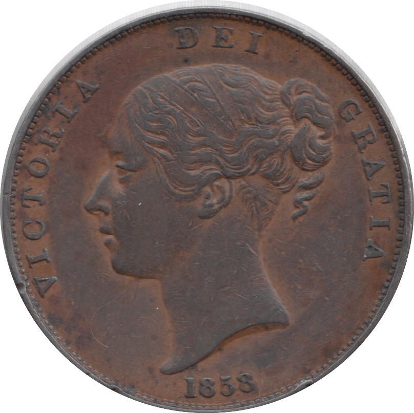 1858 PENNY ( EF ) 5 - Penny - Cambridgeshire Coins