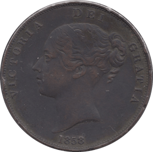 1858 PENNY ( EF ) - Penny - Cambridgeshire Coins