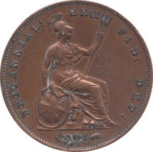 1858 PENNY ( FINE ) 4 - Penny - Cambridgeshire Coins