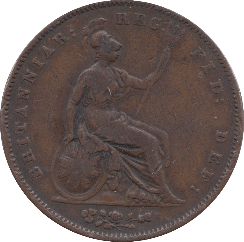 1858 PENNY ( FINE ) 4 - Penny - Cambridgeshire Coins