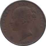 1858 PENNY ( VF ) 2 - Penny - Cambridgeshire Coins