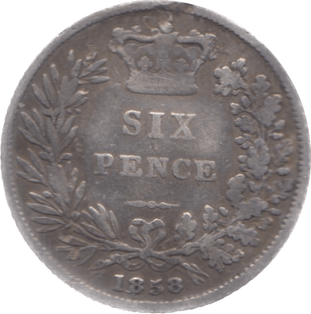 1858 SIXPENCE 2 ( FAIR ) - Sixpence - Cambridgeshire Coins