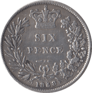 1858 SIXPENCE ( GF ) - Sixpence - Cambridgeshire Coins