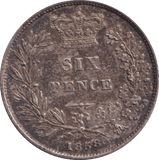 1858 SIXPENCE ( GVF ) - Sixpence - Cambridgeshire Coins