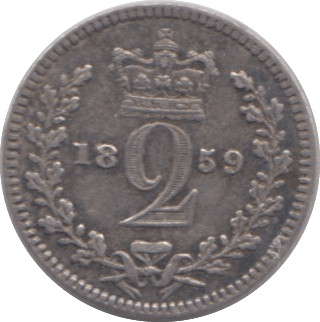 1859 MAUNDY TWO PENCE ( EF ) - Maundy Coins - Cambridgeshire Coins