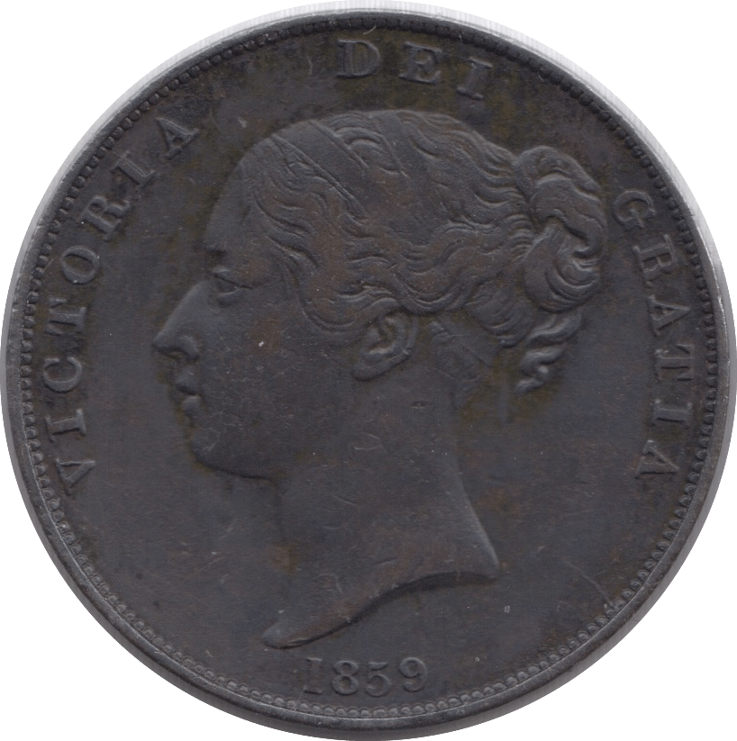 1859 PENNY ( EF ) 5 - Penny - Cambridgeshire Coins