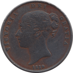 1859 PENNY ( VF ) - Penny - Cambridgeshire Coins