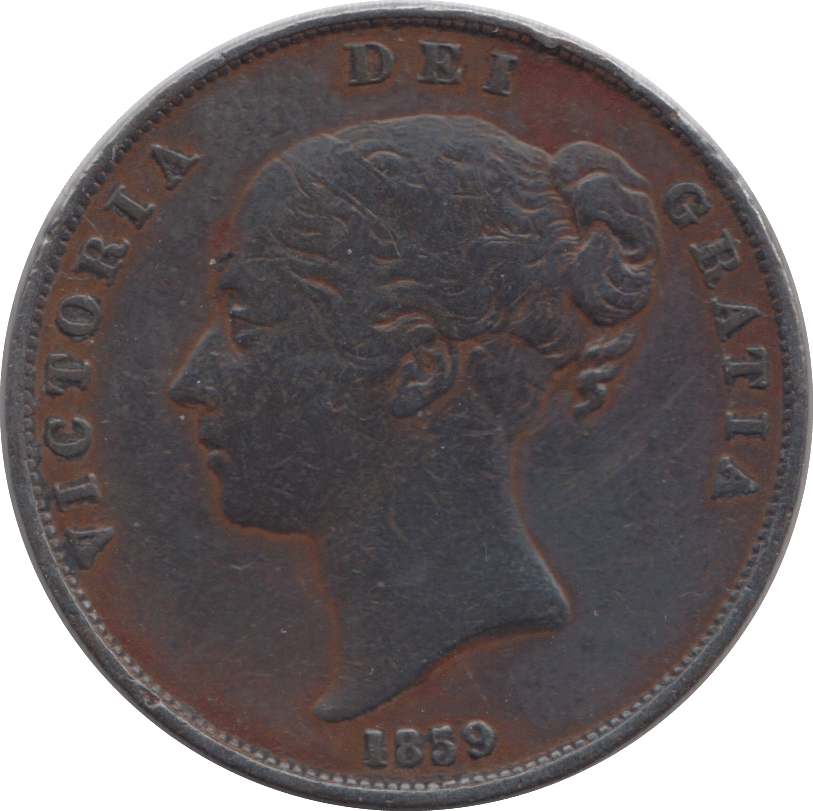 1859 PENNY ( VF ) - Penny - Cambridgeshire Coins