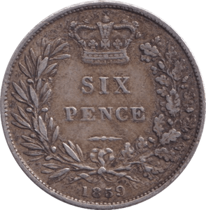 1859 SIXPENCE ( GF ) - Sixpence - Cambridgeshire Coins