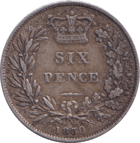 1859 SIXPENCE ( GF ) - Sixpence - Cambridgeshire Coins